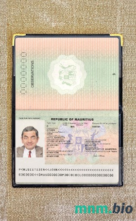 Mauritius paszport 2017-obecnie fotowygląd, skan i fotorealistyczny snapshot, 2 w 1